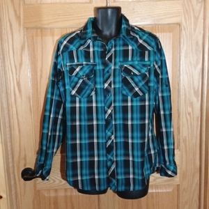 Men's Sz M Athletic Fit Western Shirt by Helix